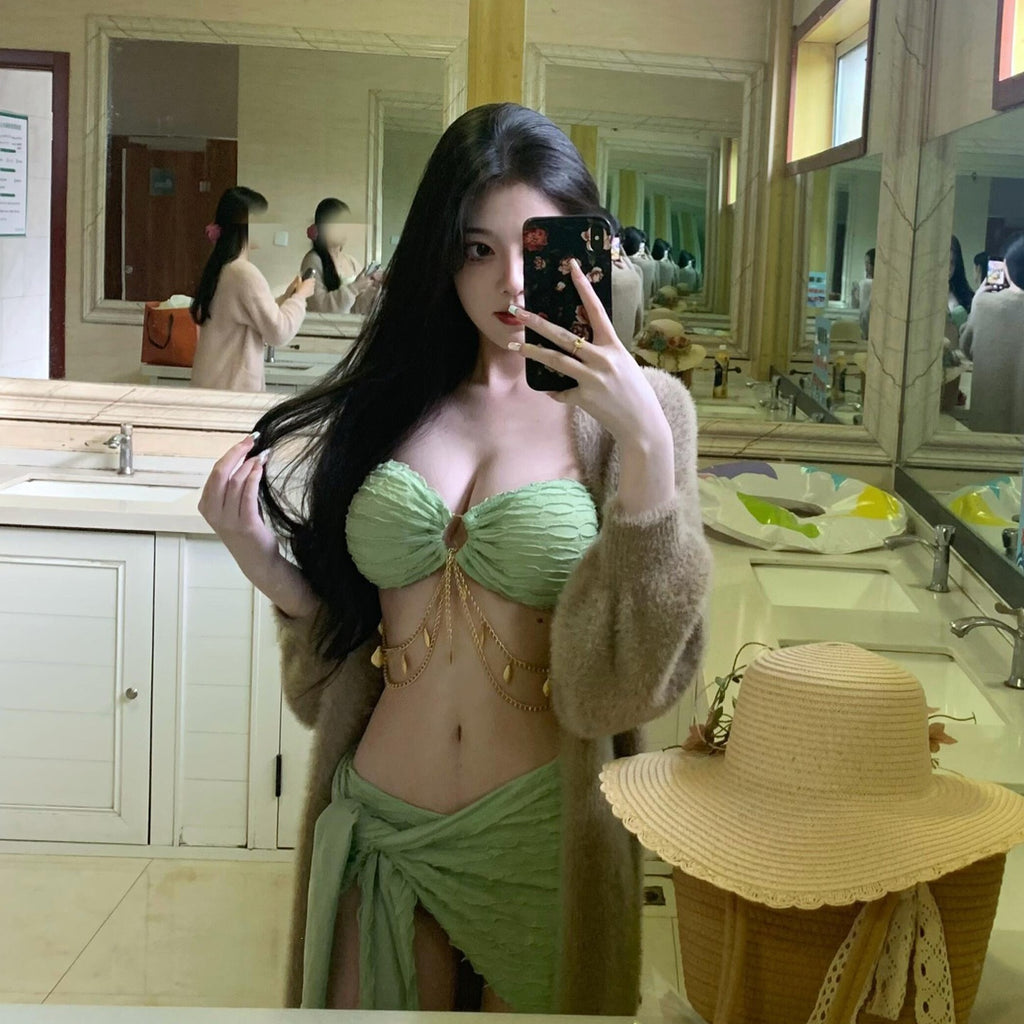 Swimsuit Set 3-Piece Bikini Sexy Backless